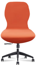 Deisy Dee Velvet Stretch Armless Office Chair Covers - Colorful Stretch Slipcover For Desk Chairs (Orange)