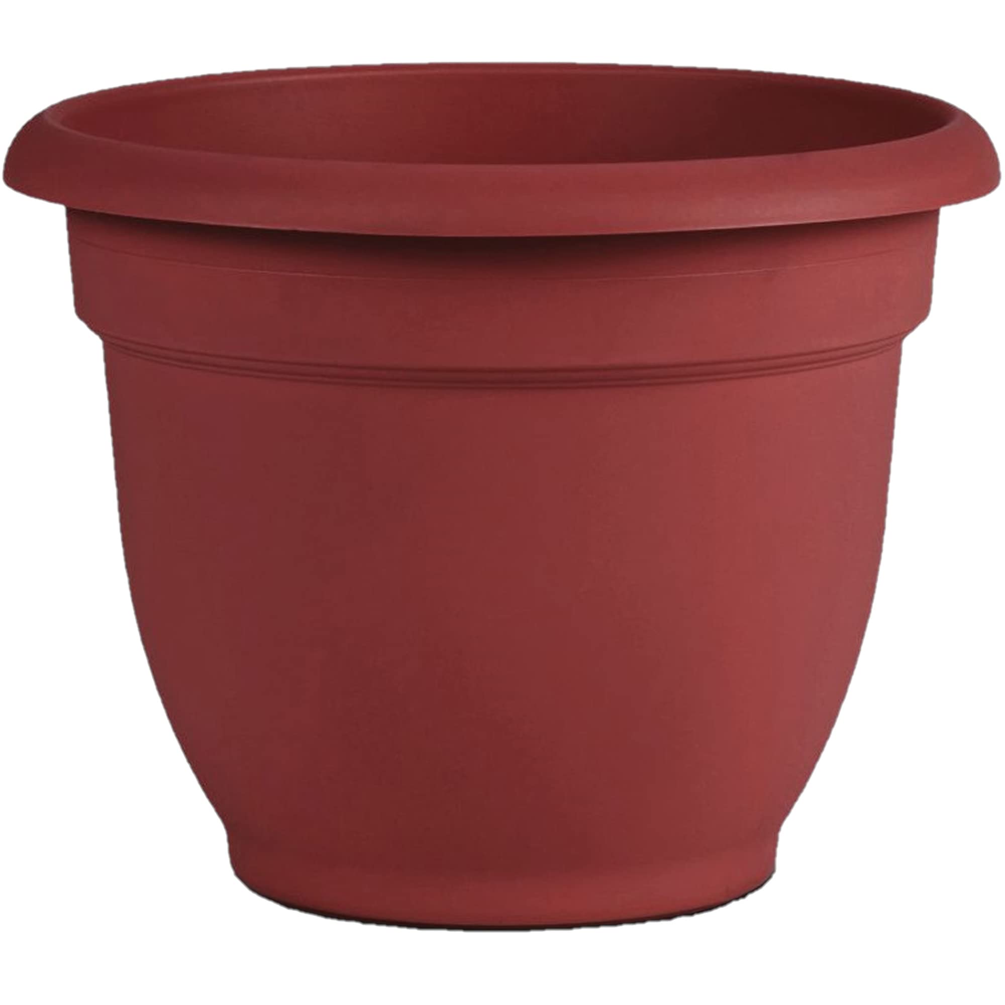 Bloem Ariana Self Watering Planter: 12' - Burnt Red - Durable Resin Pot, For Indoor And Outdoor Use, Self Watering Disk Include