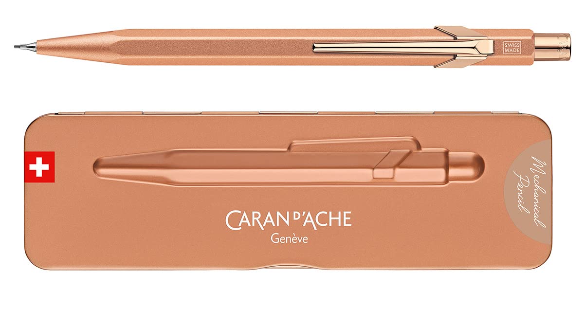 Caran D'Ache 844 Mechanical Pencil 0.7Mm - Brut Ros   In Slimpack Case, Pink, One Size