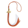 Endea Graduation Double Color Tassel with Gold Date Drop (Burnt Orange/White, 2021)