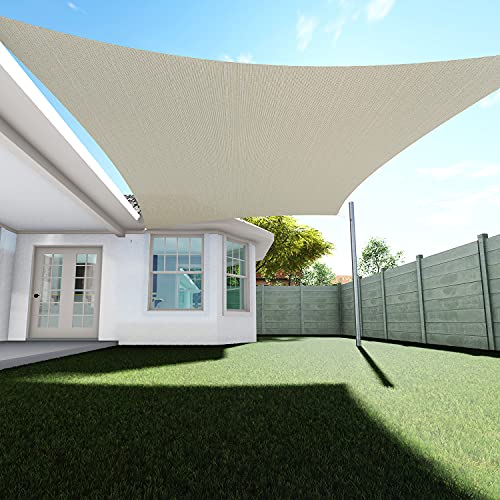 Tang Sunshades Depot Beige 20' X 22' Sun Shade Sail Permeable Canopy Cover Customize Commercial Standard 180 Gsm Hdpe