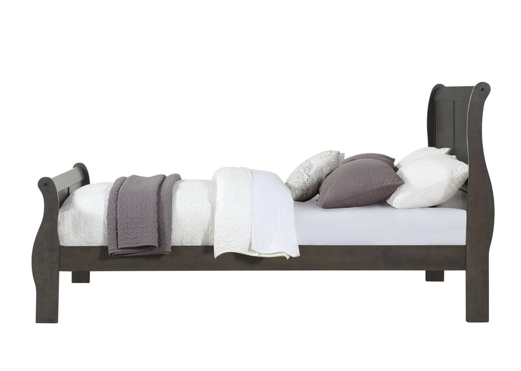 Acme Louis Philippe Queen Bed in Dark Gray