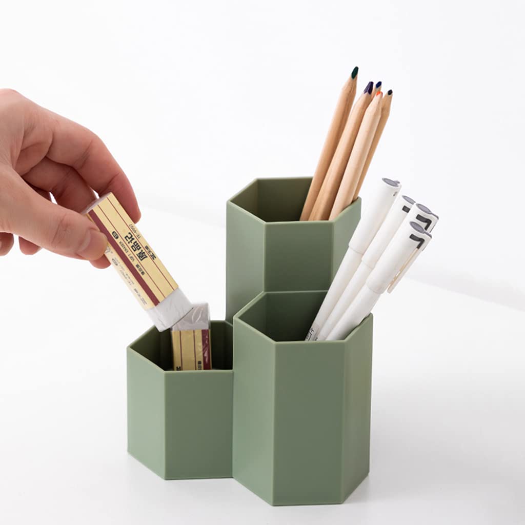 Saikvi Pens Cup Green Pencil Holder For Desk Pen Holder Pencil Organizer Pen Cup For Desk Desk Accessories For Office Supplies/C