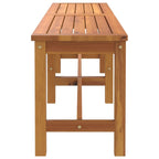 vidaXL Solid Acacia Wood Patio Bench - Spacious Outdoor/Indoor Seating in Brown - Durable, Stable and Easy to Assemble