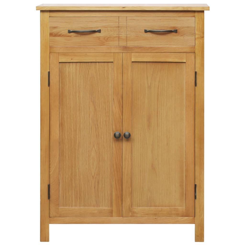 vidaXL Shoe Cabinet 29.9&quot;x14.6&quot;x41.3&quot; Solid Oak Wood