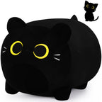Black Cat Plush Stuffed Animal-11.8' Black Cat Plush Toy, Black Cat Plush Pillow, Cute Soft Plush Cat Plushie Stuffed Cat Toys,