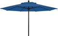 Fiberbuilt Home 7Mpuk-8602 7.5 Ft. Oct Market 8 Rib Push Up Black With Pacific Blue Marine Grade Canopy