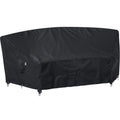 Flexiyard Curved Patio Furniture Cover For Outdoor Sectional Sofa, 96'(65') Reinforced Waterproof 600D Patio Sectional Couch C