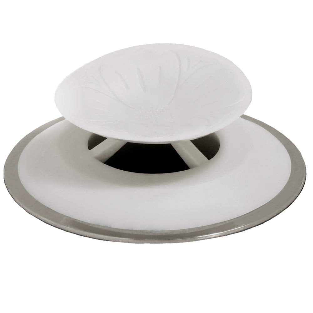 SlipX Solutions Snug Plug Bath Drain Stopper Seals Tightly Around Drain (Fits 1.5 Inch Open Drains, Great for Tubs, Easy Push Op