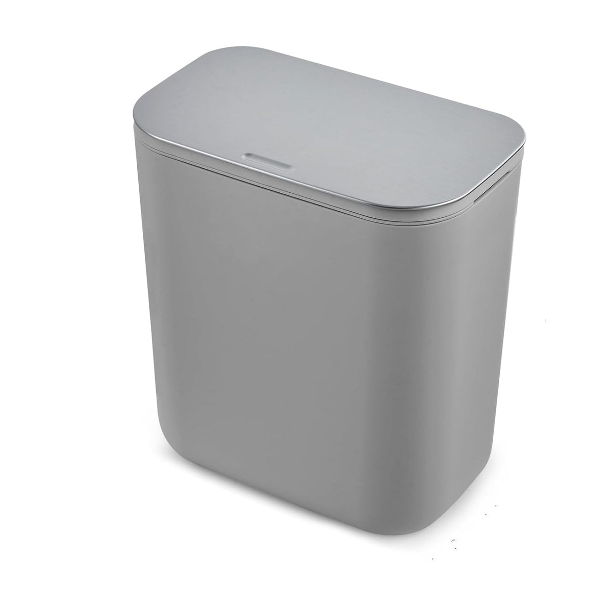 PrecisionAuto 2.4 Gallon/9L Hanging Trash Can with Stainless Steel Lid, Mountable Under Sink Compost Bin for Kitchen Cabinet Doo