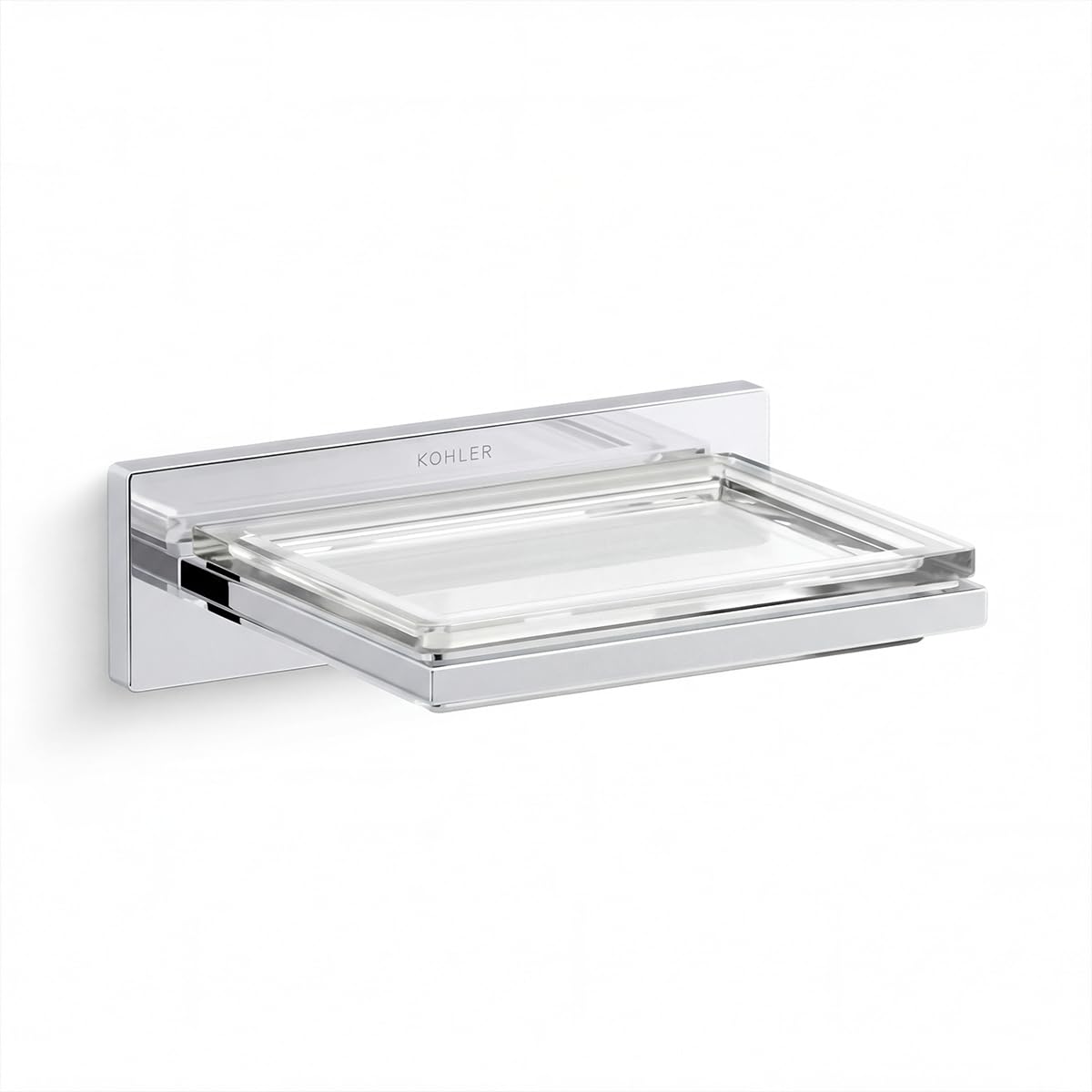 Kohler Complementary Rectangular Glass soap Dish and Holder