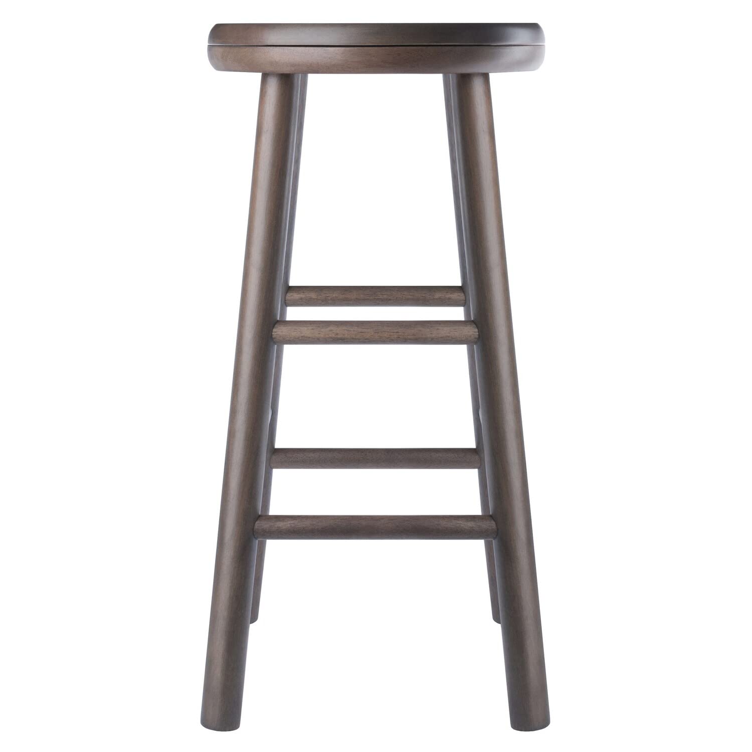 Winsome Shelby 2-Piece Swivel Counter Stools, 25 in, Oyster Gray, Solid Wood