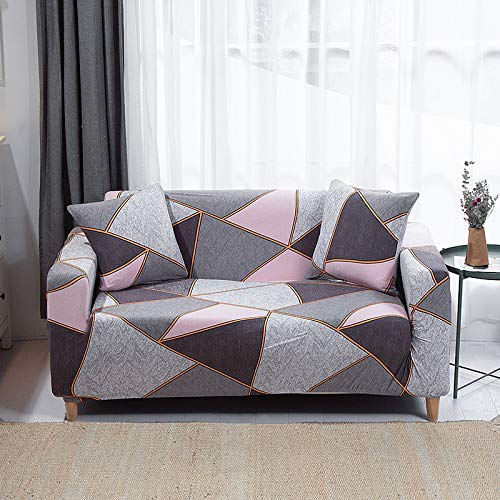 Hoobuy Printed Sofa Cover Stretch Couch Covers Patterned Slipcovers For Armchair Grey And Brown 15#(Armchair)