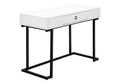 Monarch Specialties 7385 Computer Desk, Home Office, Laptop, Storage Drawers, 42 L, Work, Metal, Laminate, Glossy White, Black, 