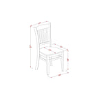 East West Furniture Amgr3-Bch-W 3 Piece Dinette Set For Small Spaces Contains A Round Kitchen Table With Pedestal And 2 Dining Room Chairs, 36X36 Inch, Black & Cherry