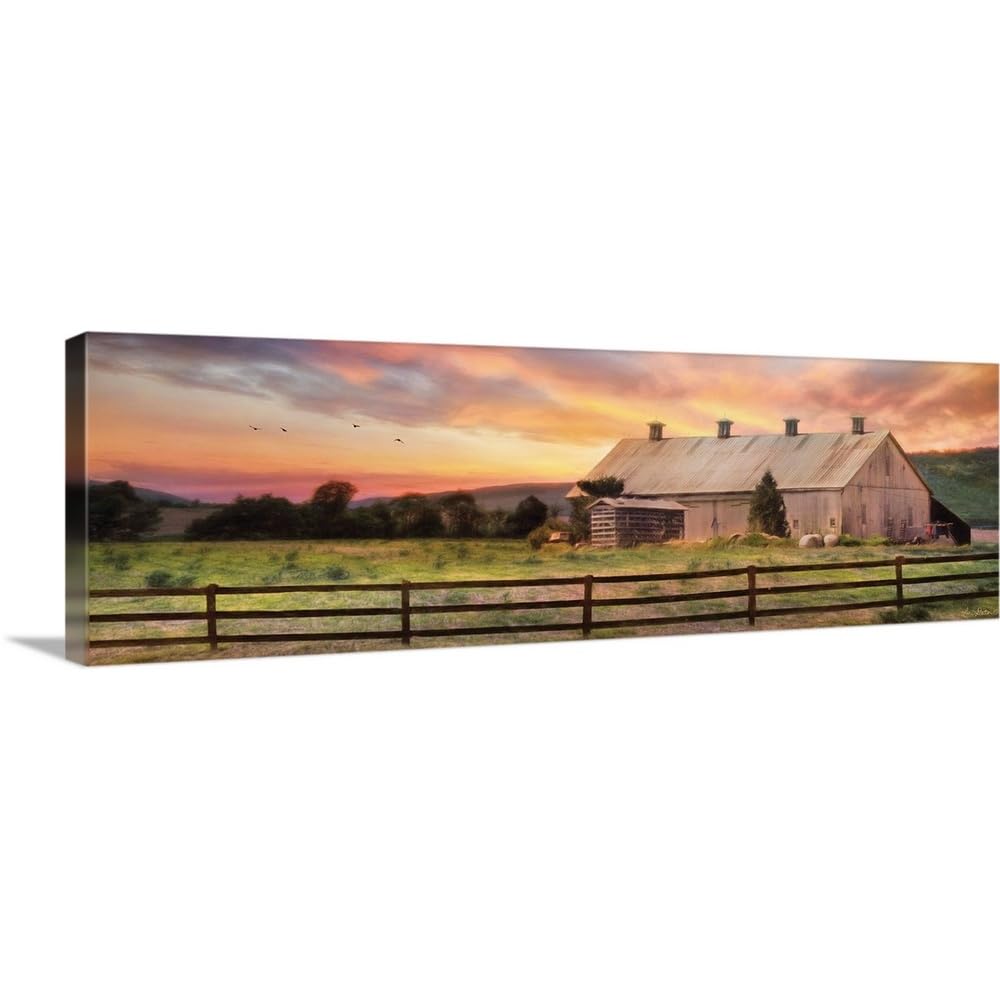 CANVAS ON DEMAND Sunset in the Valley Canvas Wall Art Print by Lori Deiter, Fine Art Photography, Home Decor, Nature Artwork, 60