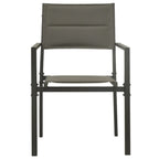 vidaXL Garden Chairs Set of 2 Textilene and Steel Grey and Anthracite