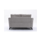 Lilola Home Callie Light Gray Velvet Fabric Loveseat