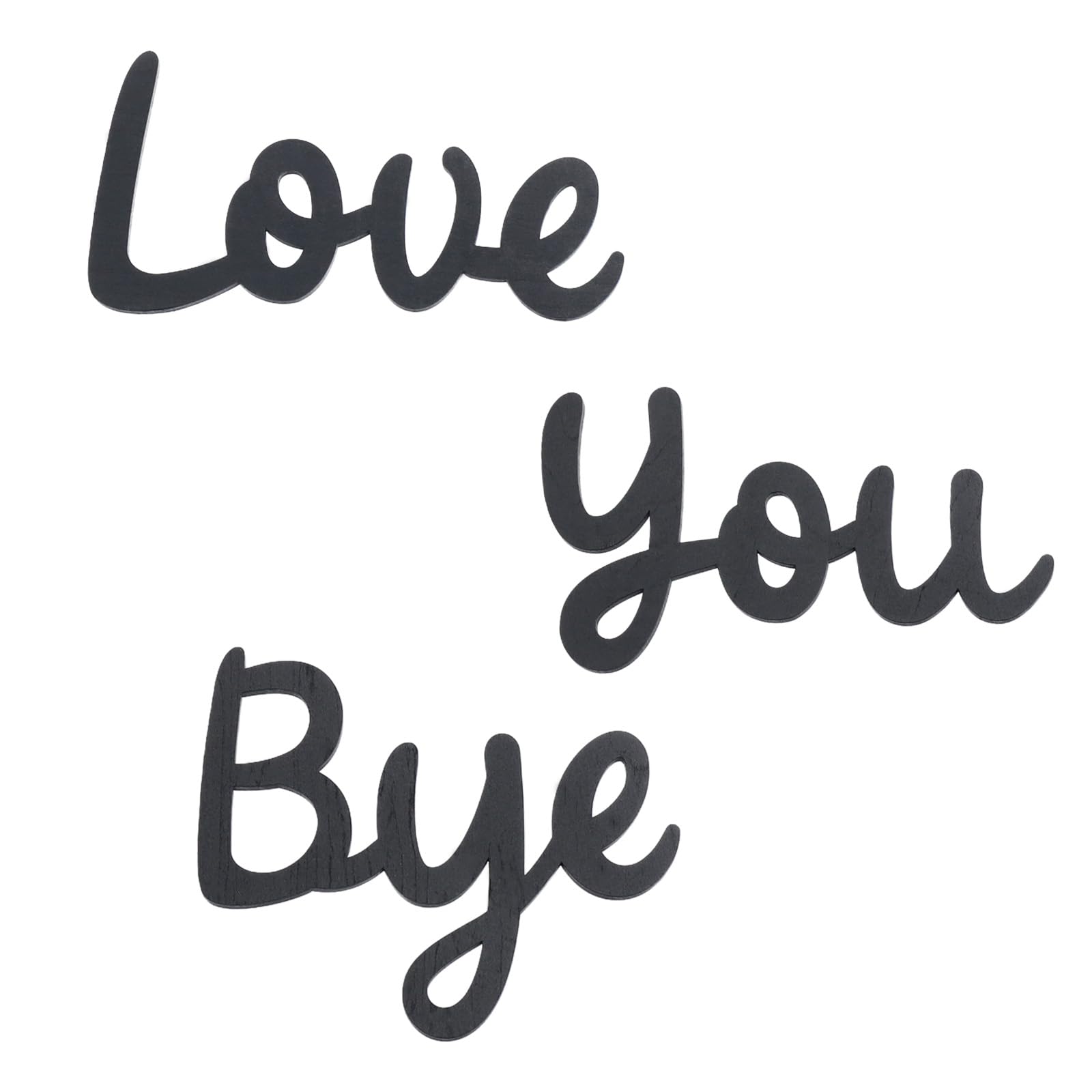 OYEFLY Love You Bye Wood Sign,Express Love and Warm for Your Family Lovers Wall Art Decor (Large, style 2)