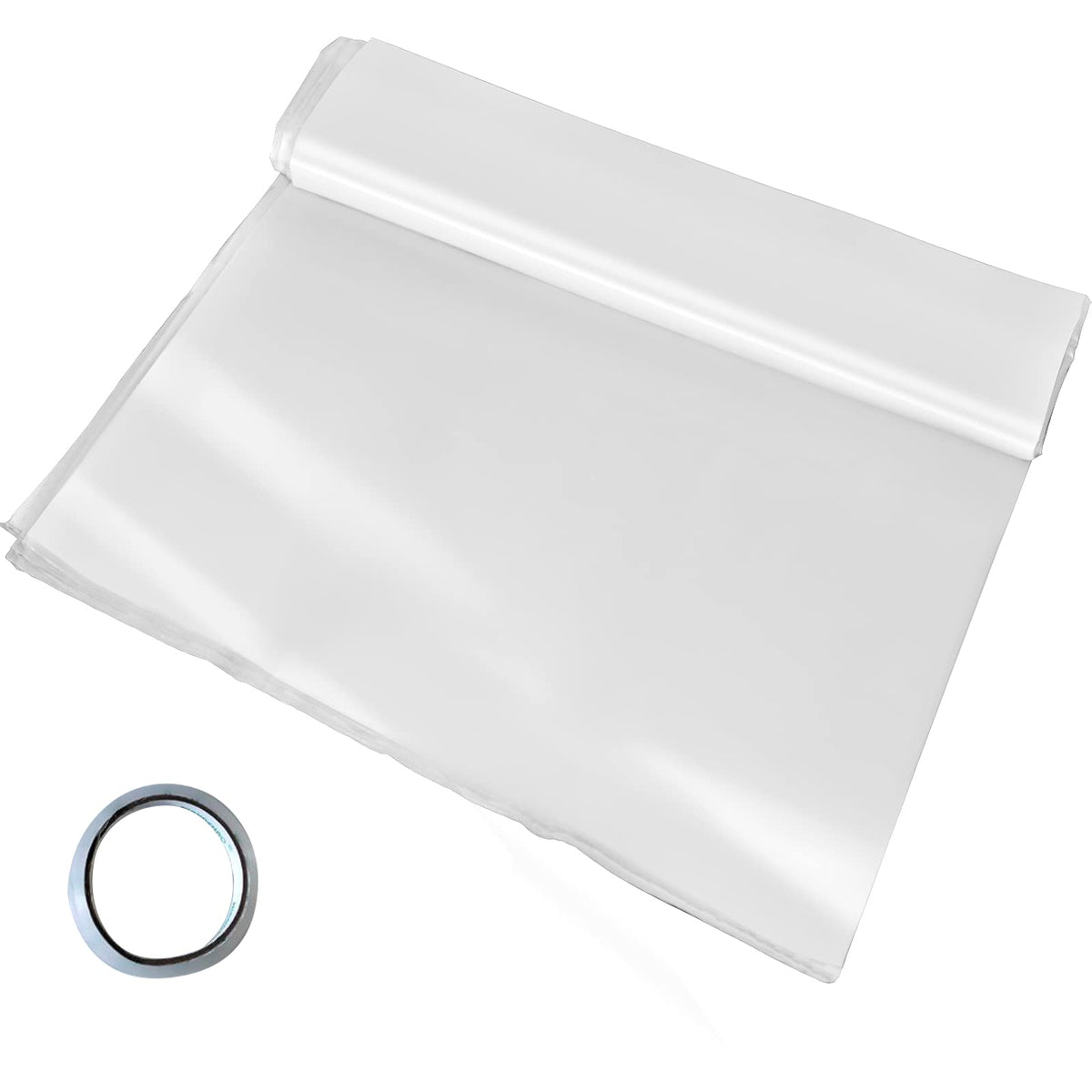 Vevor 12 X 25 Ft Greenhouse Plastic Sheeting, 6 Mil Thickness Uv Resistant Clear Polyethylene Film, Hoop Green House Cover For F
