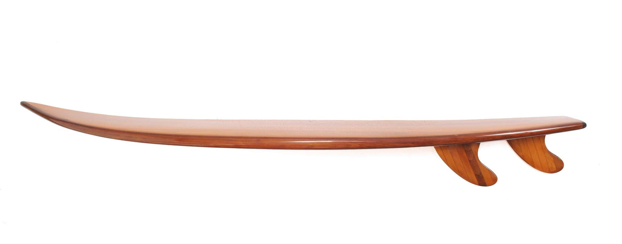 HomeRoots Wooden Wood 9&quot; x 69.5&quot; x 8&quot; Half Surfboard Shelf