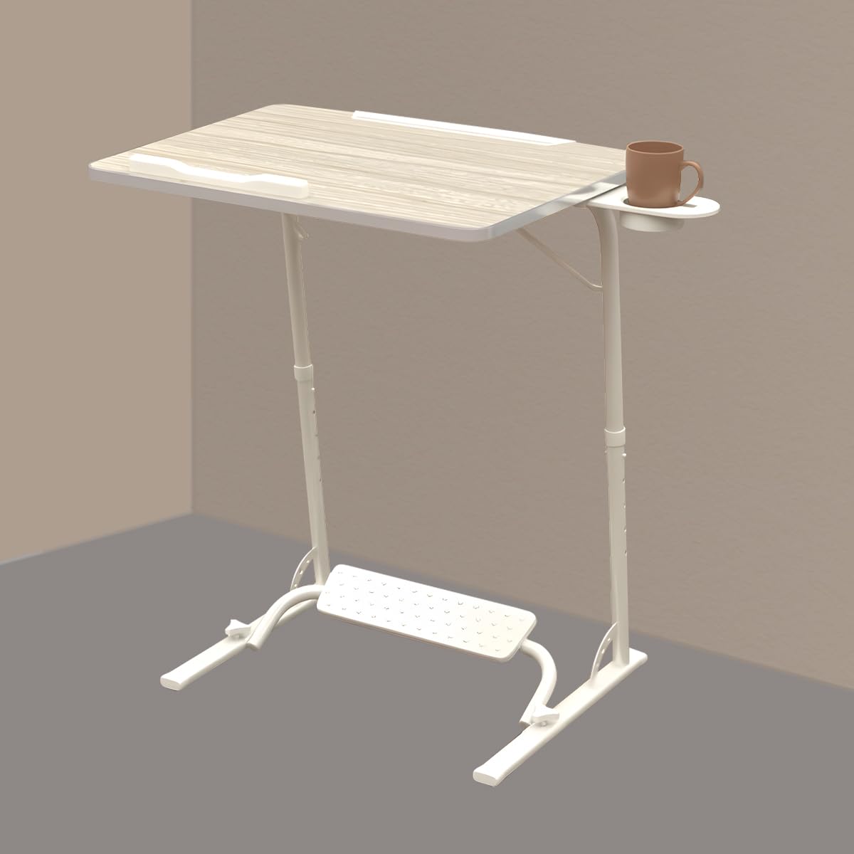 TABLE MAGIC XL Pro Table Mat Finish Engineered Wood Top Size 60 * 45cm (2x1.5) Multipurpose AllinOne Laptop Table Steel Frame