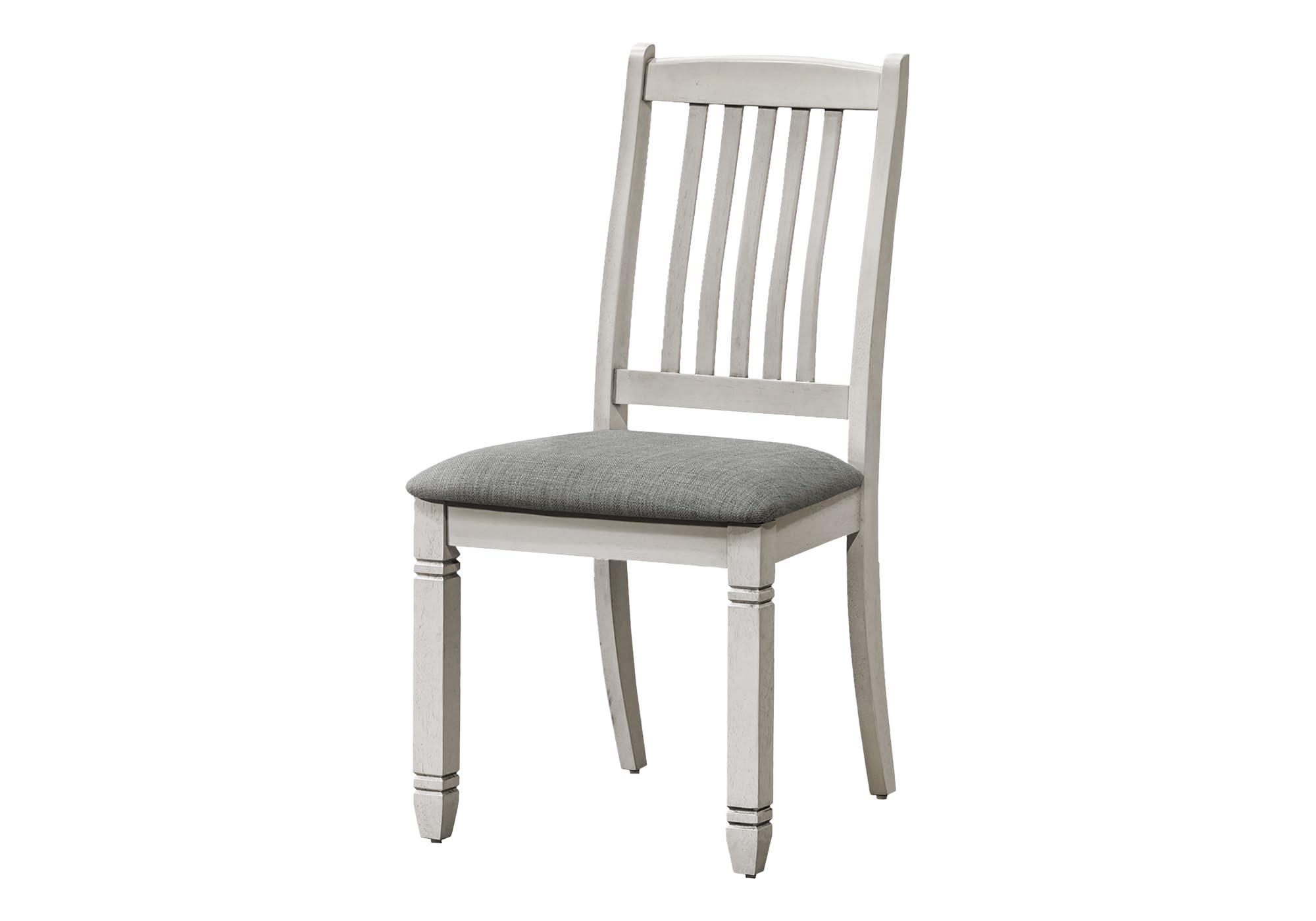 Monarch Specialties I 1256 Dining Chair, 38' Height, Set of 2, Side, Antique Grey, Grey Fabric, Transitional