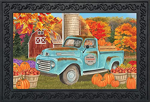 Briarwood Lane Fresh Picked Pumpkins Fall Doormat Pickup Autumn Indoor Outdoor 30' X 18'