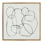 Sylvie Dancing Circles Framed Canvas by Teju Reval of SnazzyHues