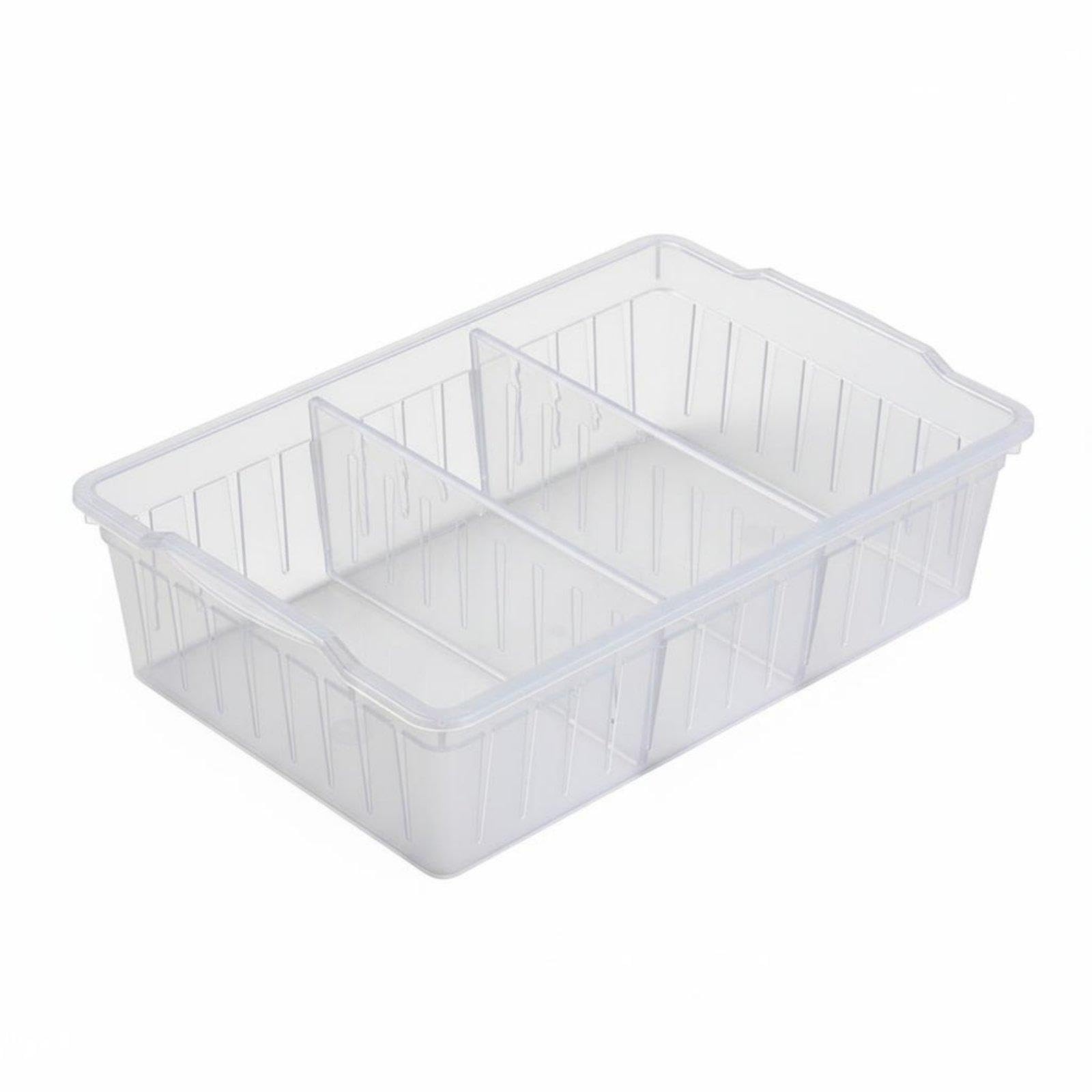 Pexorva Rectangular Organizer Tray Multipurpose Desktop Sundry Box Removable Dividers Divider Basket For Drawer, Kitchen, Washro