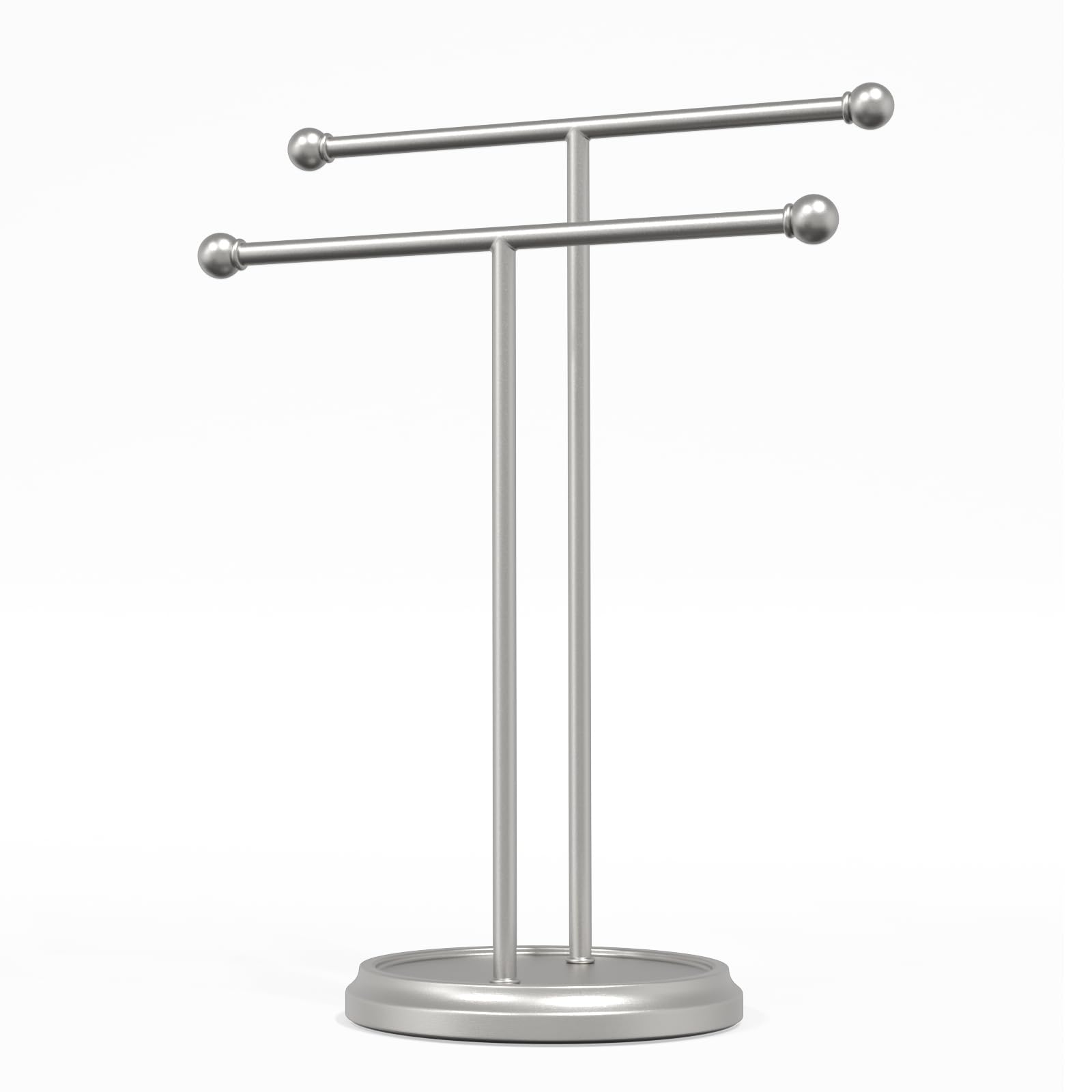 Hand Towel Holder for Bathroom, Towel Rack Stand for Counter, Freestanding, Brushed Nickel