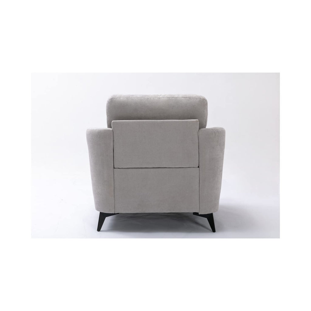 Lilola Home Callie Light Gray Velvet Fabric Chair