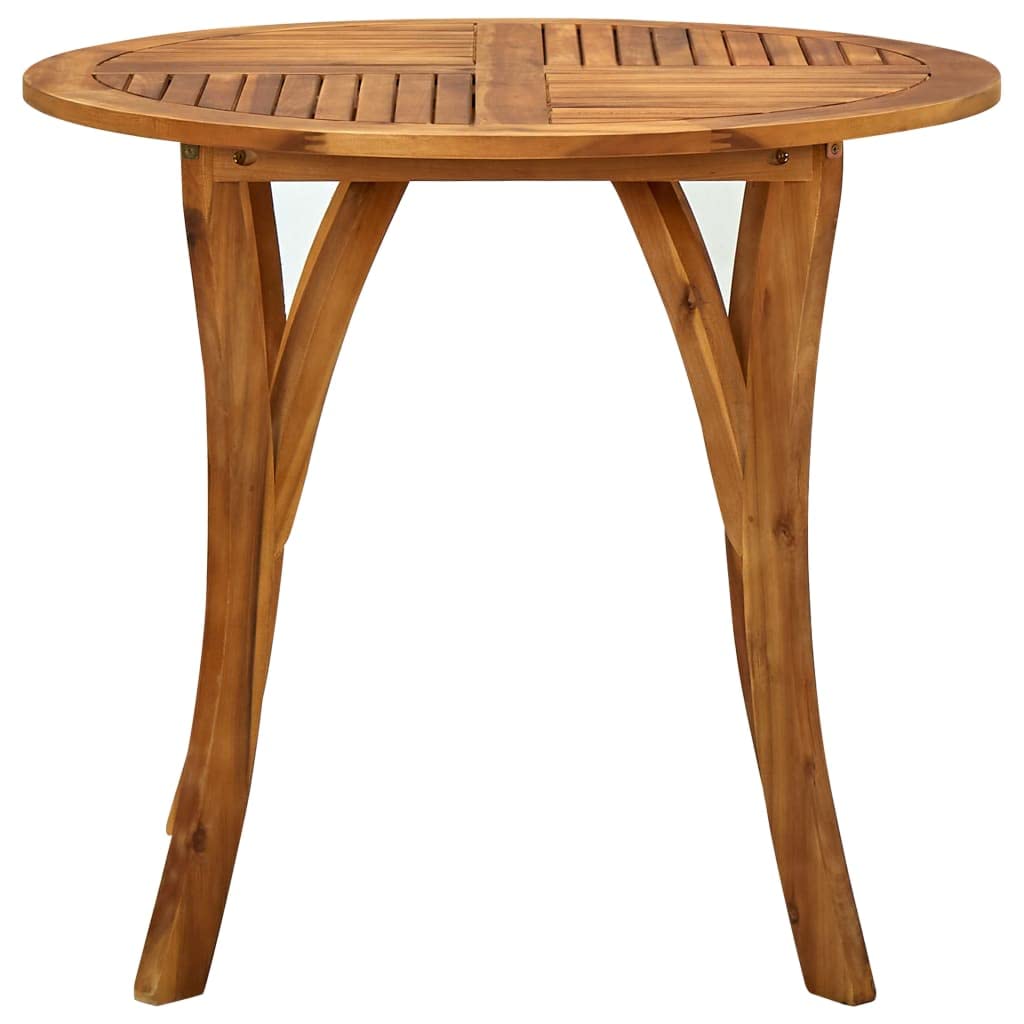 Patio Table Ø33.5&quot; Solid Acacia Wood