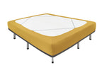 Biscaynebay Decorative Box Spring Cover Full & Full Xl Size, Gold Luxurious Jersey Knitting Stretchy Wrap Around 4 Sides Bed Skirt For Home/Hotels, Easy Fit Wrinkle & Fade Free Machine Washable