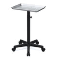 Premium Aluminum Instrument Salon Tray Tattoo Rolling Tray Station-Silver