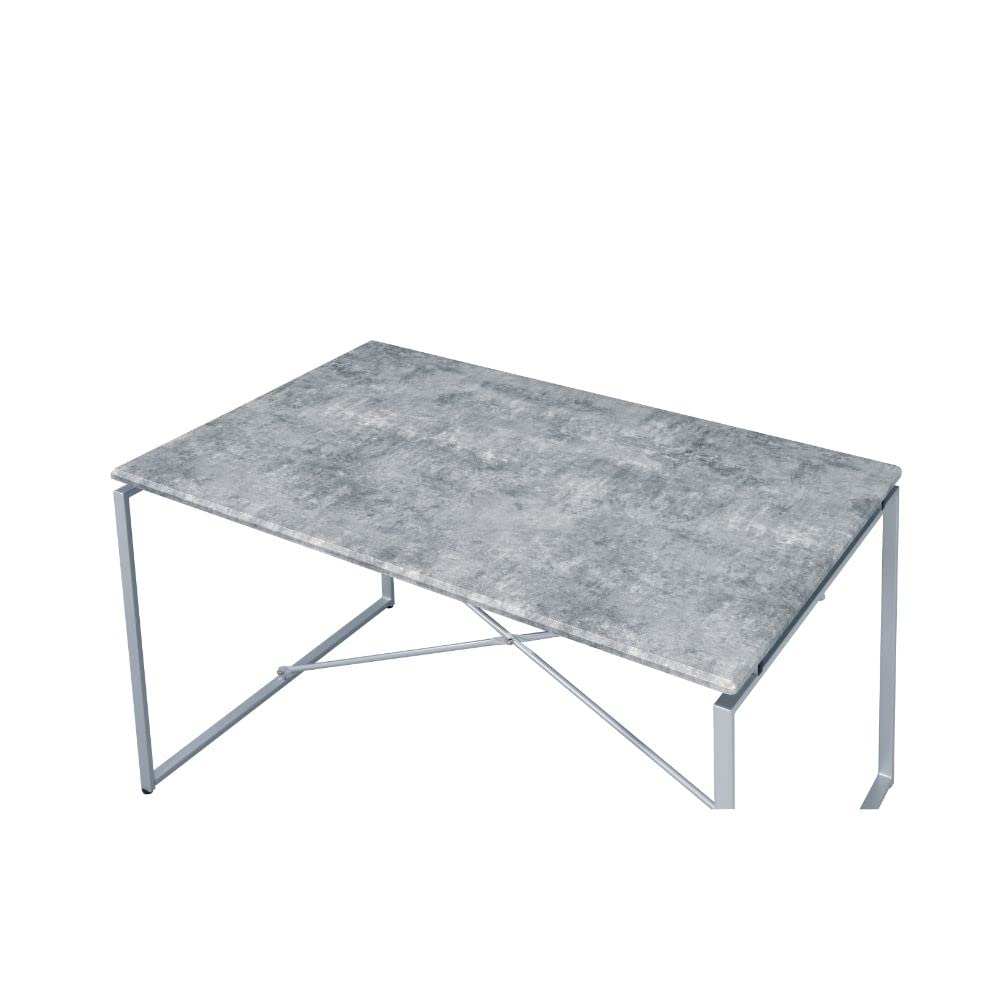 Acme Jurgen Rectangular Wooden Dining Table in Gray