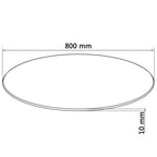 vidaXL 31.5" Round Tempered Glass Table Top, Transparent Dining Table Topper, Easy-to-Clean, Scratch Resistant, Suitable for Coffee Tables and Garden Tables