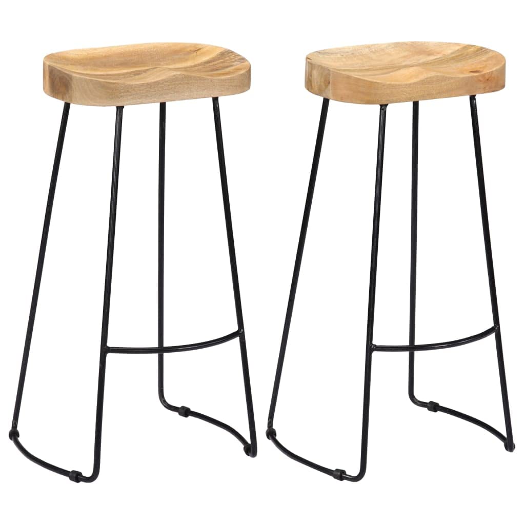 vidaXL Bar Stools - 2 pcs - Gavin Design - Thumbnail 2