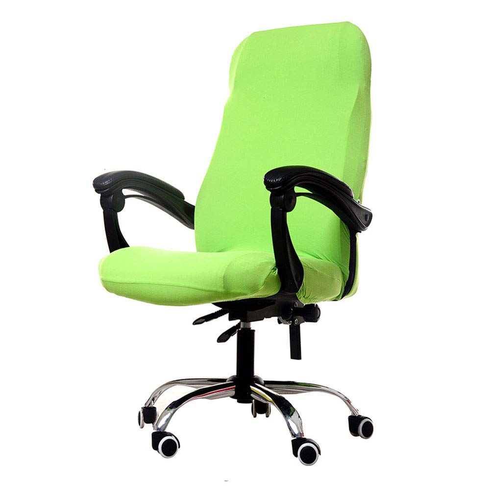 Melaluxe Office Chair Cover - Universal Stretch Desk Chair Cover, Computer Chair Slipcovers (Size: L) - Fluorescent Green
