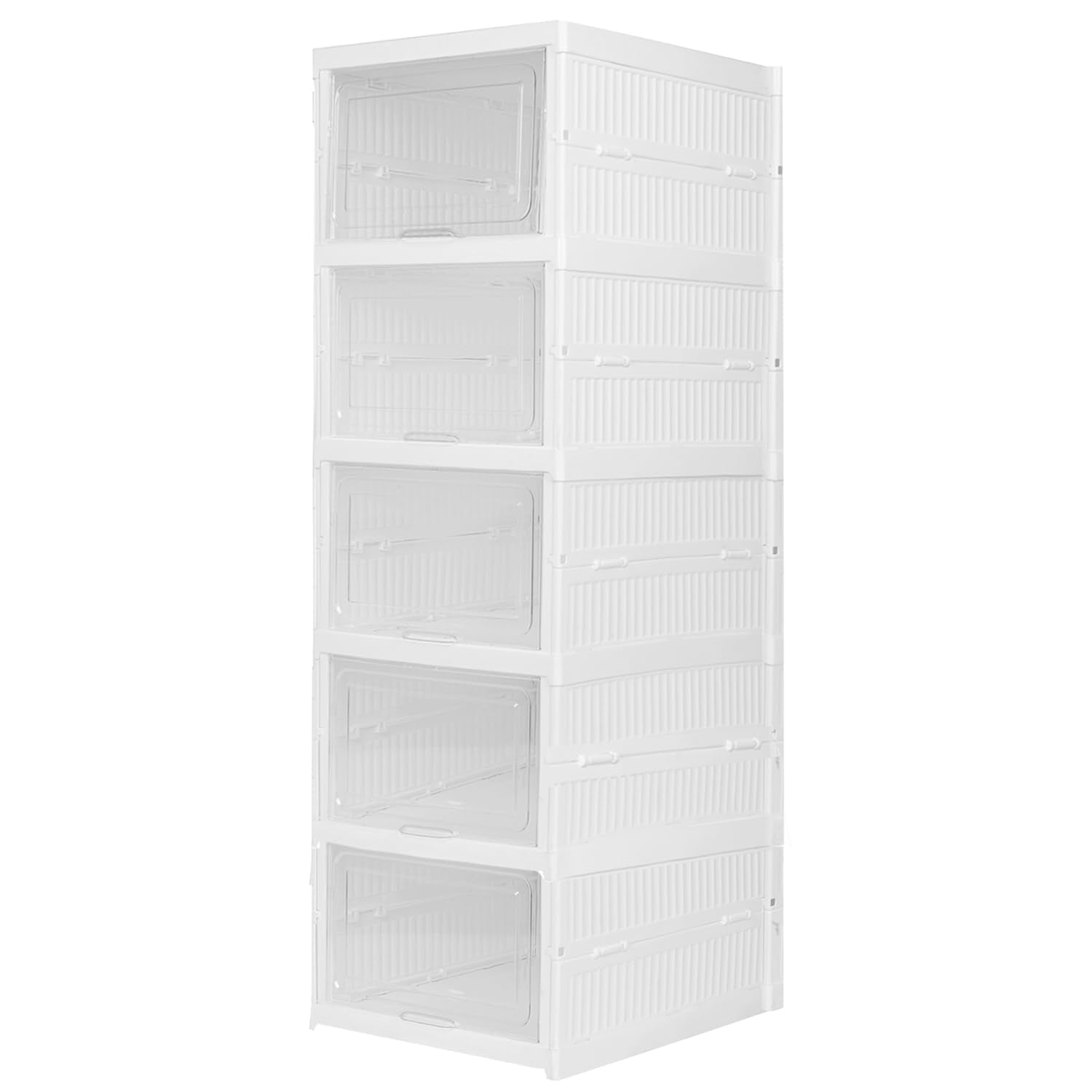 Pivalo 5 Units Storage Cabinet Modular Box Chest Of Drawers Foldable Cupboard Multipurpose Living Room Bedroom Clothes Wardrobe 