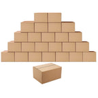 Shipping Boxes Mailers 8X6X4 Inches Corrugated Cardboard Small Packing Kraft Moving Mailing Box, Pack Of 25