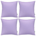4-Pack 100% Cotton Comfortable Solid Decorative Throw Pillow Case,Thmyo Square Cushion Cover Pillowcase Sublimation Blank Pillow Covers Diy Throw Pillowcase For Sofa(20X20 Inch/ 50X50Cm,Light Purple)