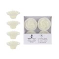 Mega Candles - Unscented 3 Floating Rose Flower Candles - Ivory, Set of 12