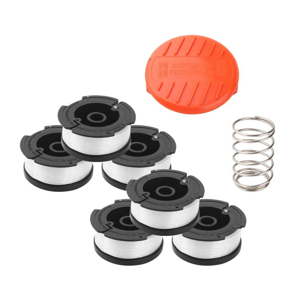 Af-100 Weed Eater Spool 6+1 Pack 30Ft 0.065' Line String Trimmer Replacement Spool For Black+Decker Af+100 String Trimmers, (6