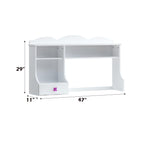 Acme Meyer Wood 1-Drawer/3-Open Storage Compartment Desk Hutch in White