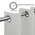 Easy-Going Blackout Curtains For Bedroom, Solid Thermal Insulated Grommet And Noise Reduction Window Drapes, Room Darkening Curtains For Living Room, 2 Panels(52X84 In, Greyish White)