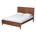 Baxton Studio Carver Classic Transitional Ash Walnut Finished Wood Queen Size Platform Bed