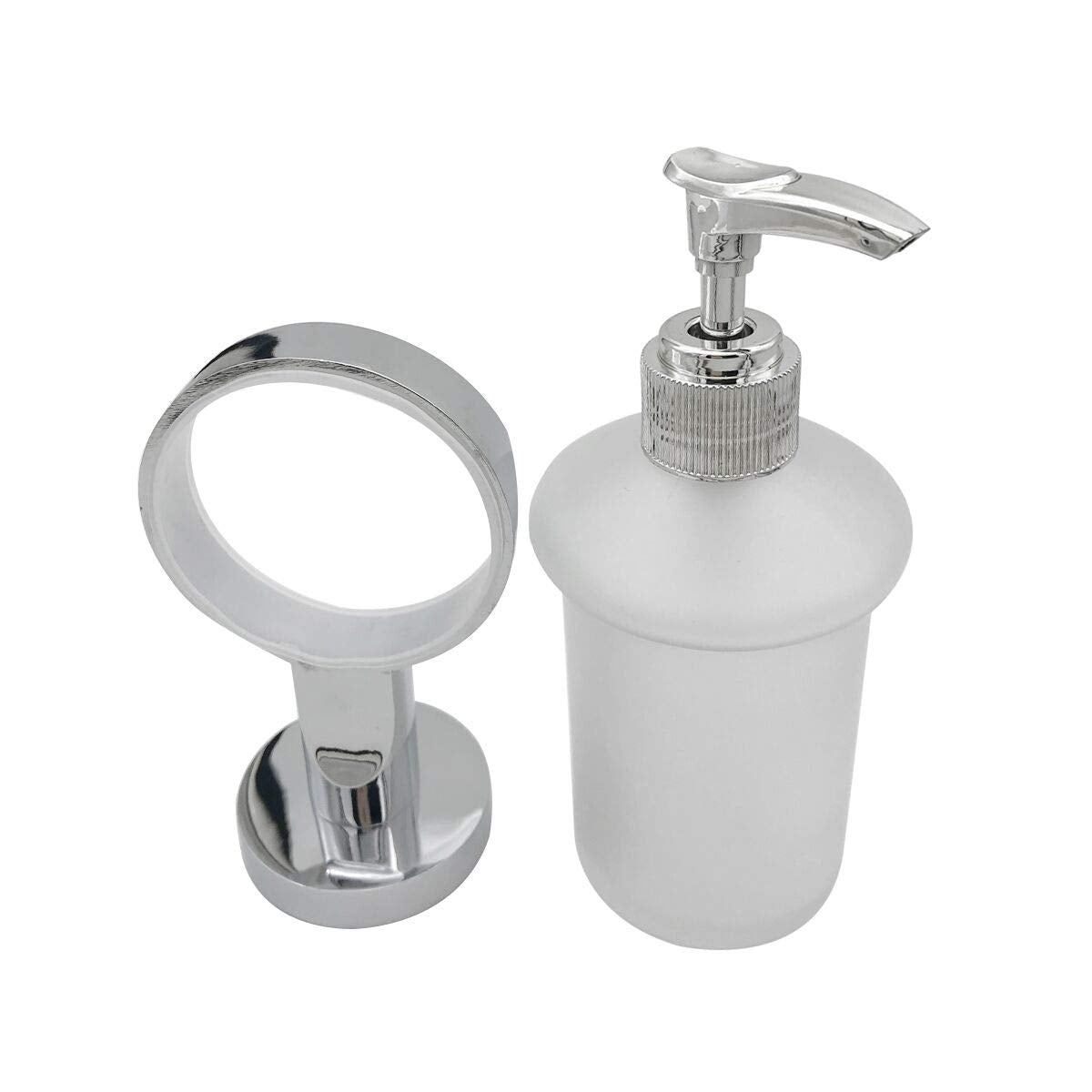 Bathroom Lavatory Soap Lotion Dispenser Pump Wall Mount with SUS304 Stainless Steel Holder