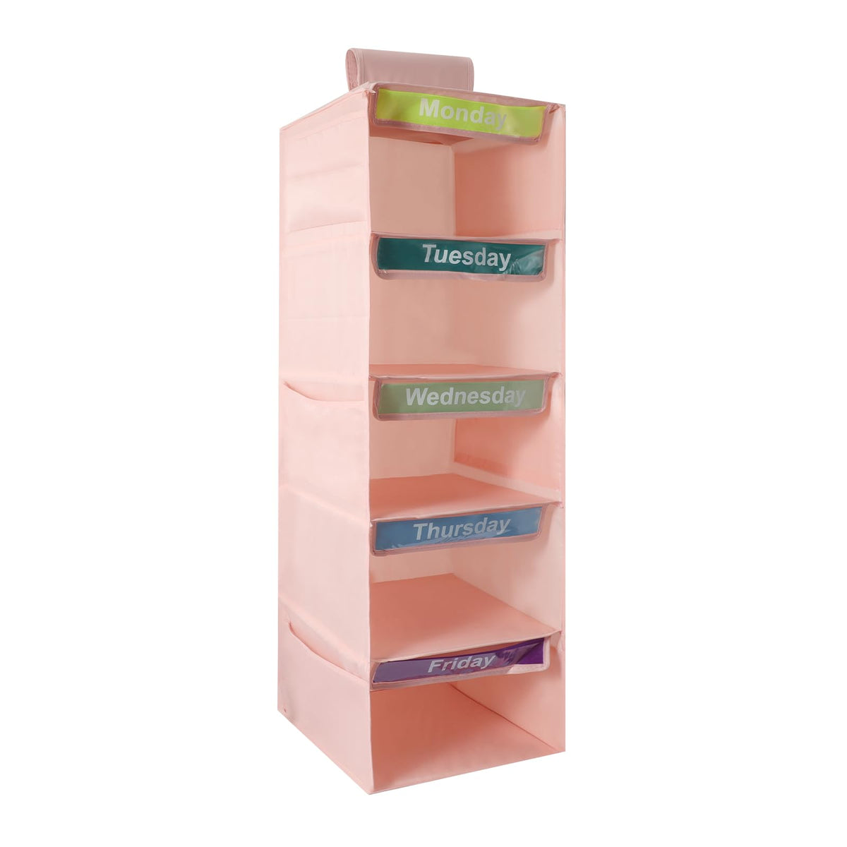 Yuunheg 5Shelf Weekly Clothes Organizer for Kids(Pink)