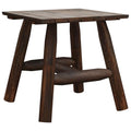 vidaXL Burnt Solid Spruce Wood Side Table - 19.3 Square Patio Table - Robust Coffee Table for Outdoor or Indoor Use - Easy to As